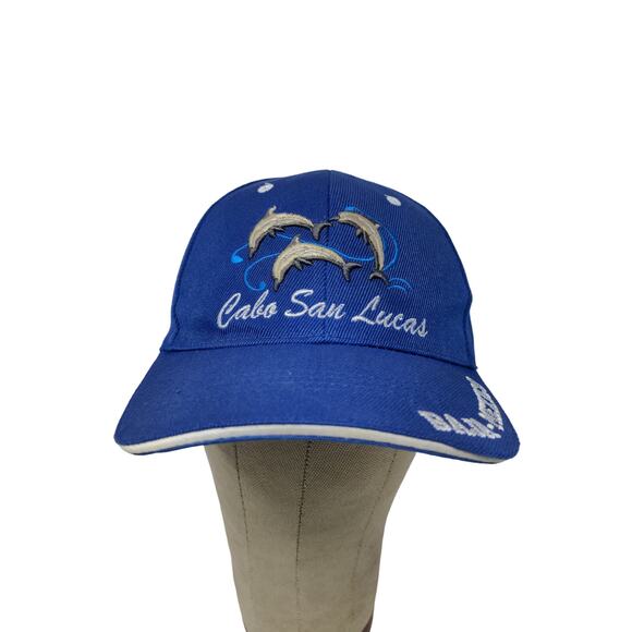 Cabo San Lucas Baja Mexico Strapback Hat Embroidered Dolphins Blue - Picture 1 of 9
